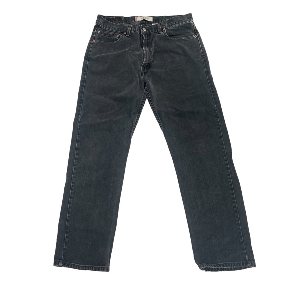 Levi's Men's Light Black 505 Regular Fit Straight Leg Jeans Size 36 x 32